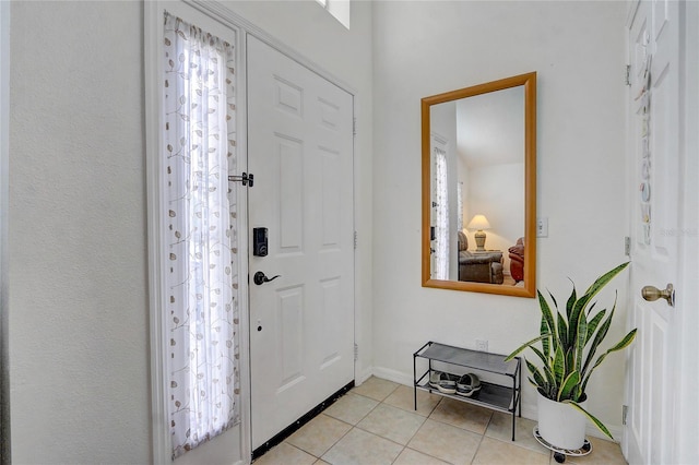 view of tiled foyer