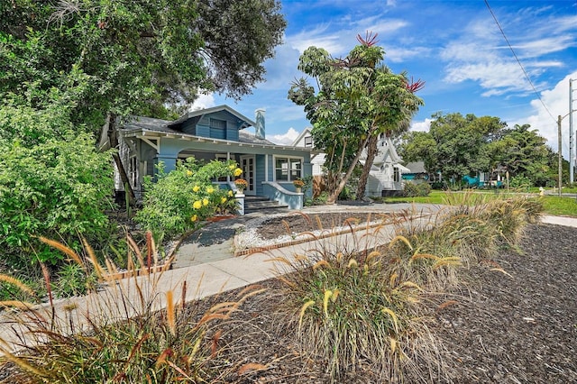 view of front of property with a porch