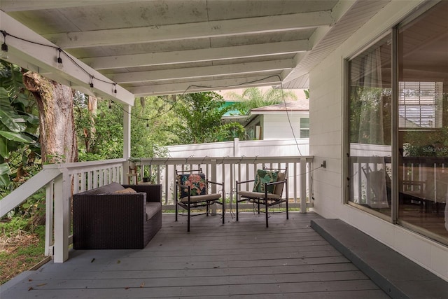 view of wooden deck
