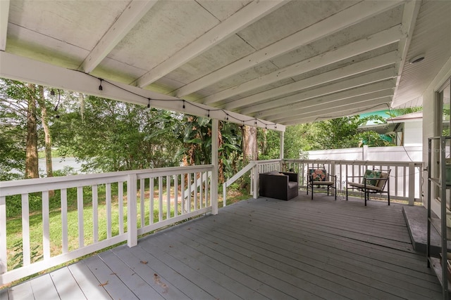 view of wooden deck