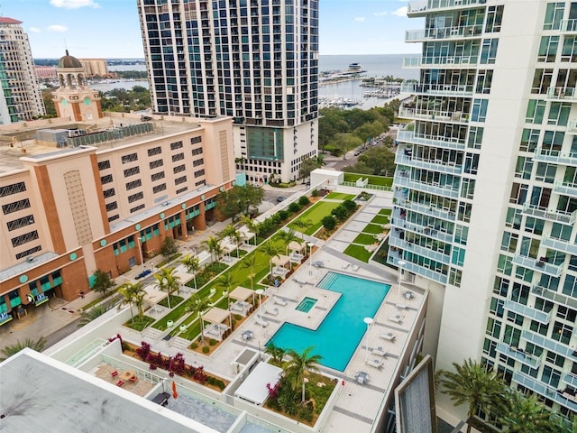 175 1st St S Unit 406, Saint Petersburg, FL 33701 - exterior space with a city view and a water view