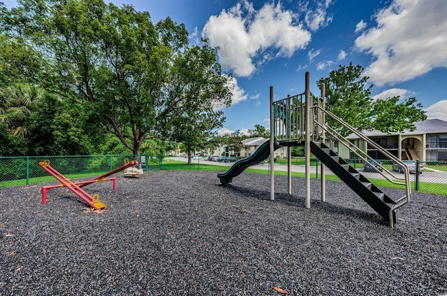 view of jungle gym