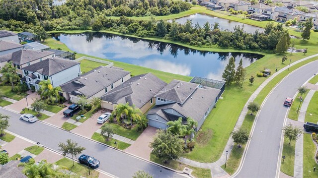 19501 Sea Myrtle Way, Tampa, FL 33647 - aerial perspective of suburban area featuring a nearby body of water