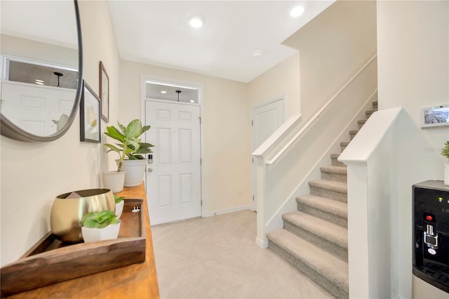 view of tiled foyer entrance