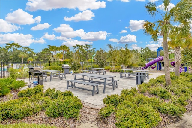 surrounding community featuring a playground