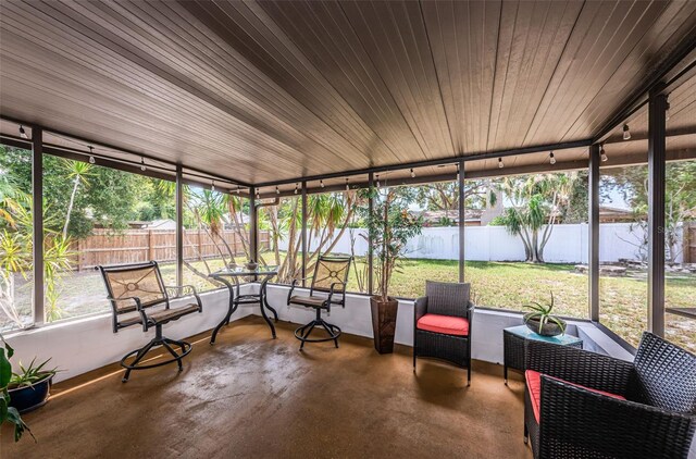 view of sunroom / solarium