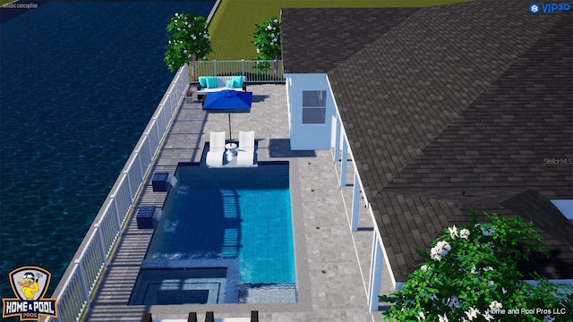 415 Islebay Dr, Apollo Beach, FL 33572 - view of pool with fence and a patio area
