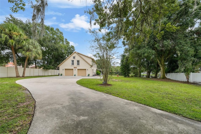 exterior space featuring a garage