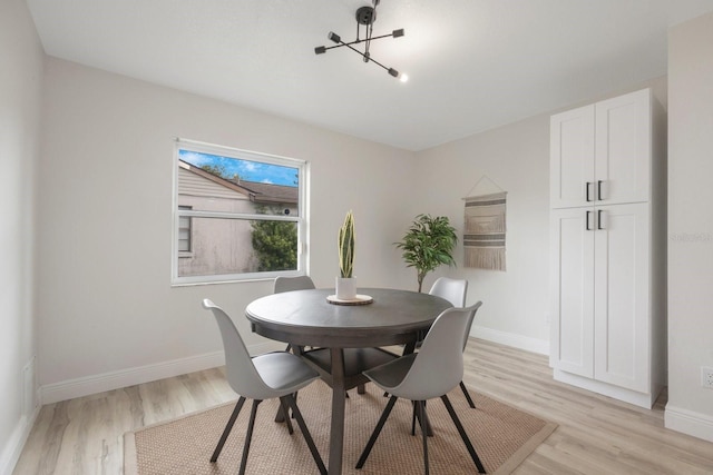 dining room featuring light hardwood / wood-style floors