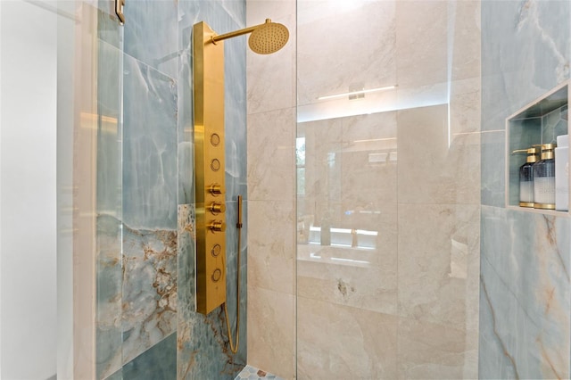 bathroom with walk in shower