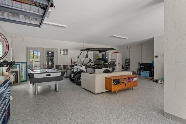 playroom with french doors