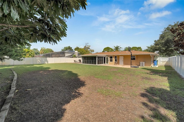 view of yard with a patio area