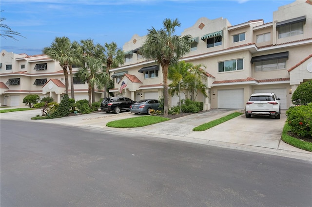 view of property with a garage