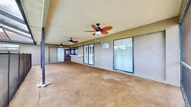 view of patio / terrace with ceiling fan