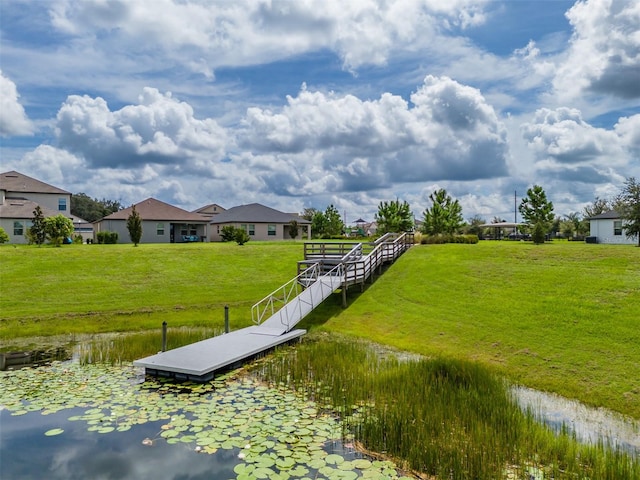 view of dock area