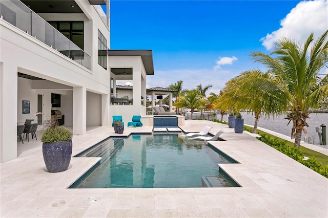 view of pool with a patio area