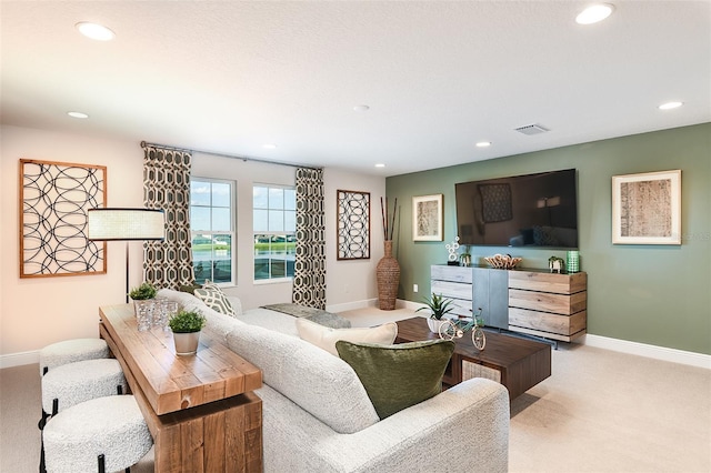 view of carpeted living room