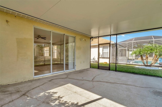 unfurnished sunroom with a healthy amount of sunlight