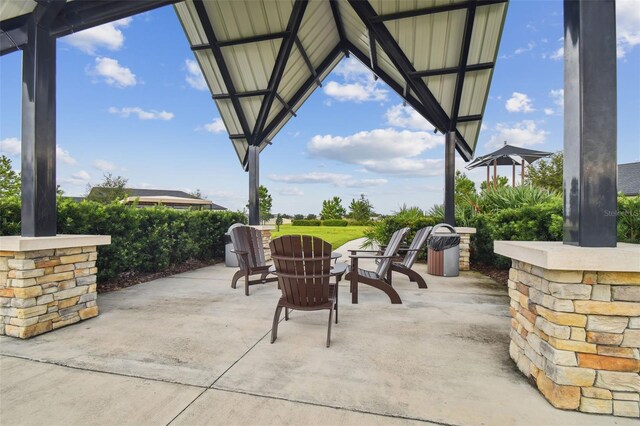 view of patio / terrace with a gazebo