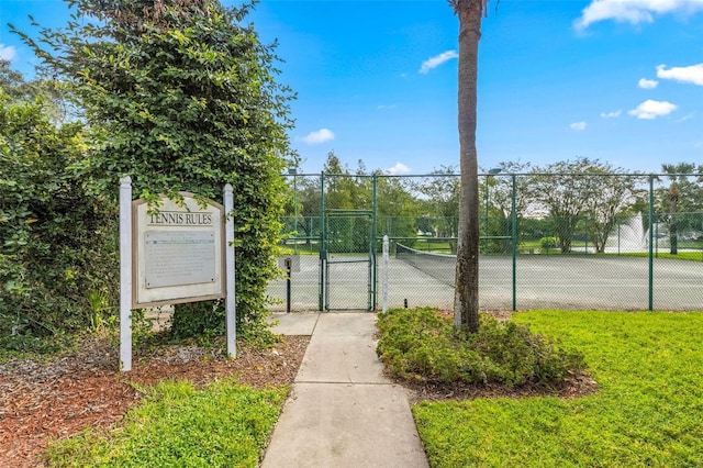 view of tennis court