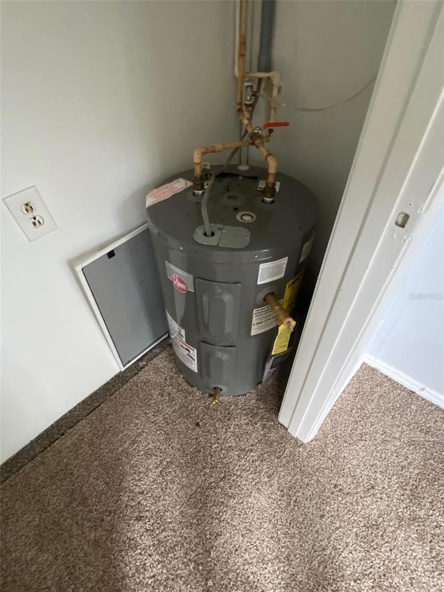 utilities featuring electric water heater