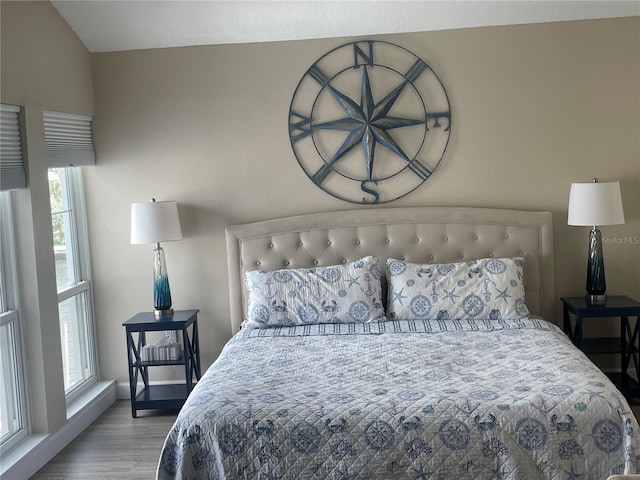 bedroom featuring light wood-type flooring