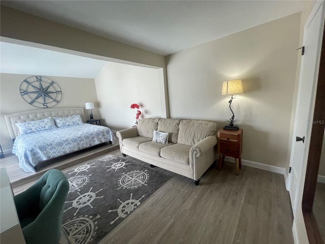 bedroom featuring hardwood / wood-style flooring