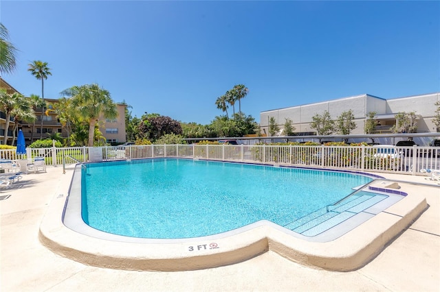 view of pool with a patio area