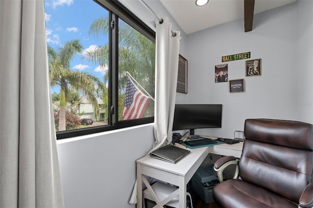 office featuring a wealth of natural light