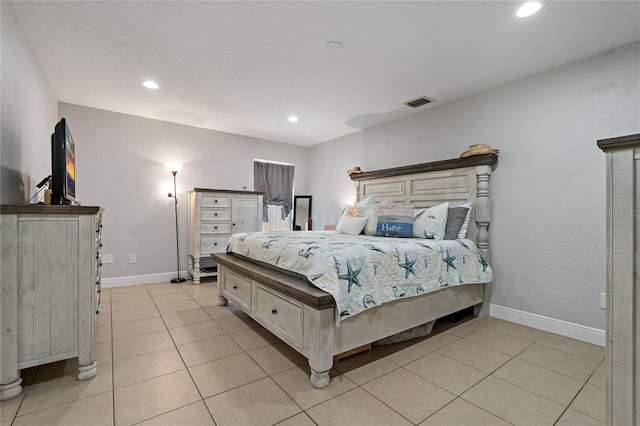 view of tiled bedroom