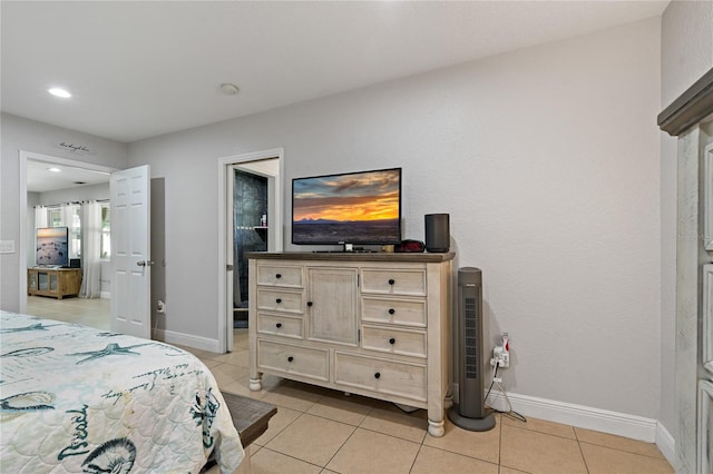 view of tiled bedroom