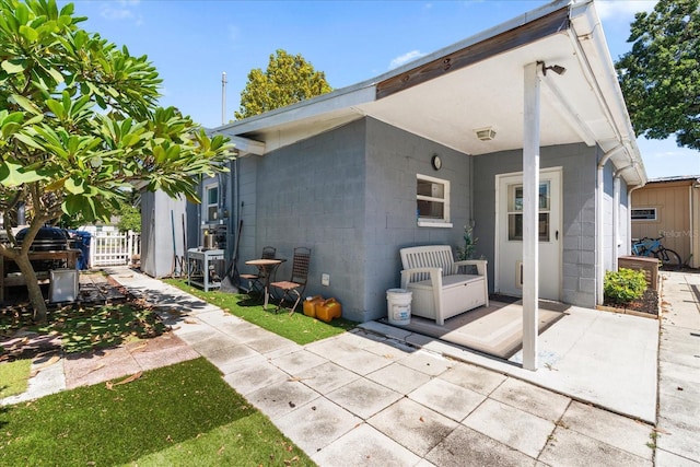 rear view of property with a patio area