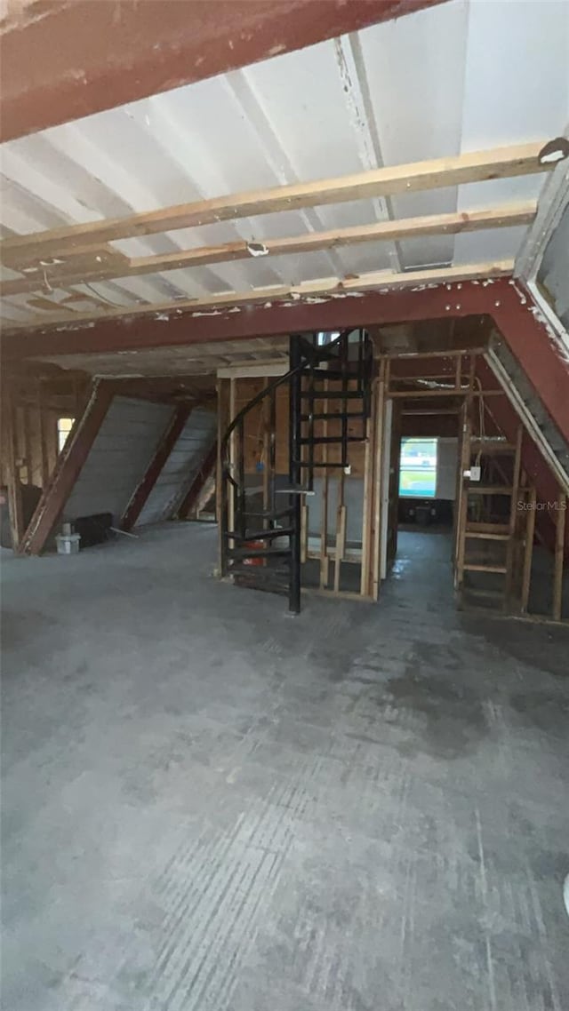 view of attic