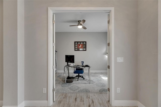 interior space featuring light wood-type flooring