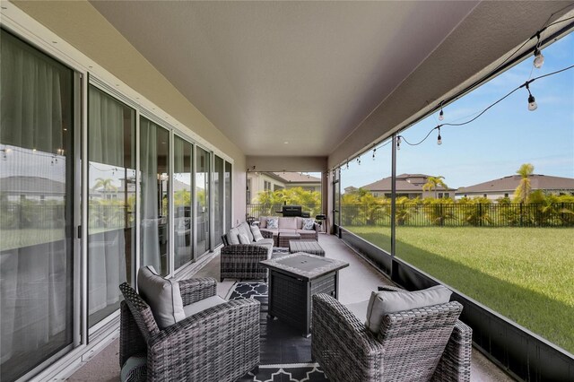 view of sunroom / solarium