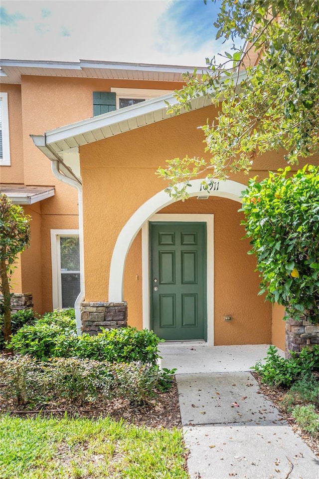 exterior space with covered porch