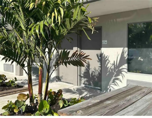 details featuring stucco siding