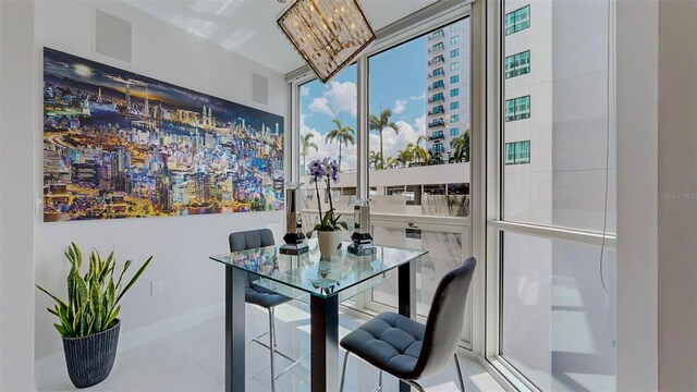 view of dining room