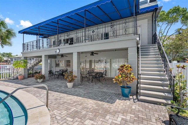 view of patio / terrace featuring a balcony