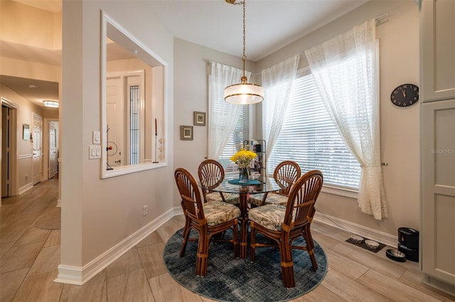 view of dining space