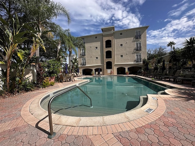 view of pool with a patio area