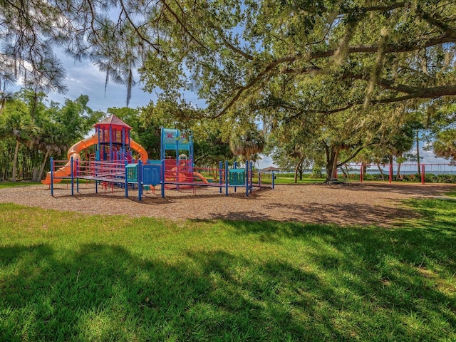 view of jungle gym