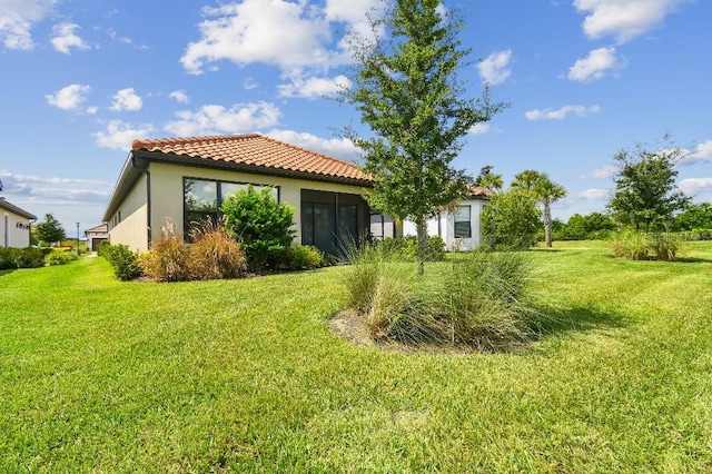 exterior space with a lawn