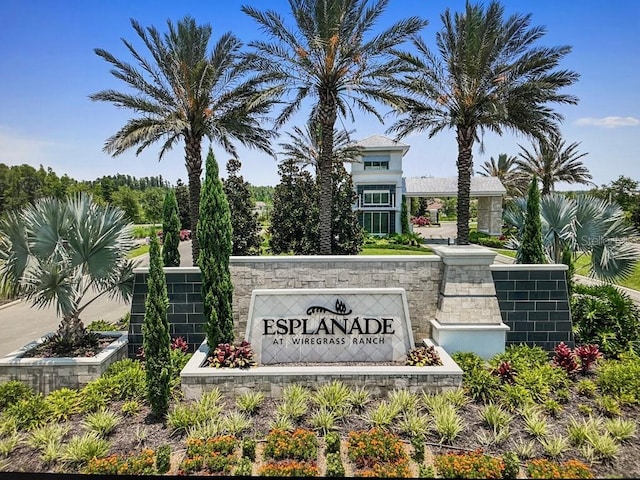 view of community sign