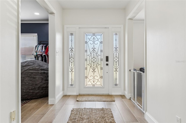 foyer featuring a wealth of natural light