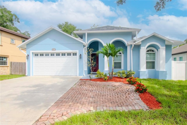 view of front of home featuring a garage