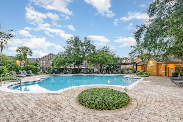 view of pool with a patio area