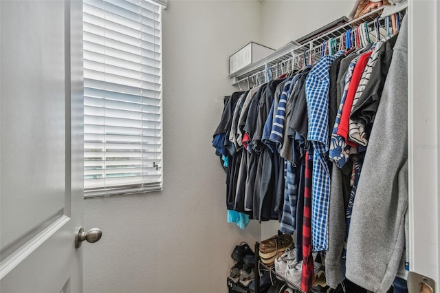 view of walk in closet