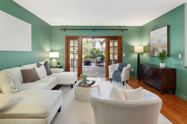 living room featuring hardwood / wood-style floors