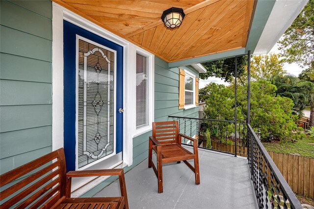 balcony with covered porch